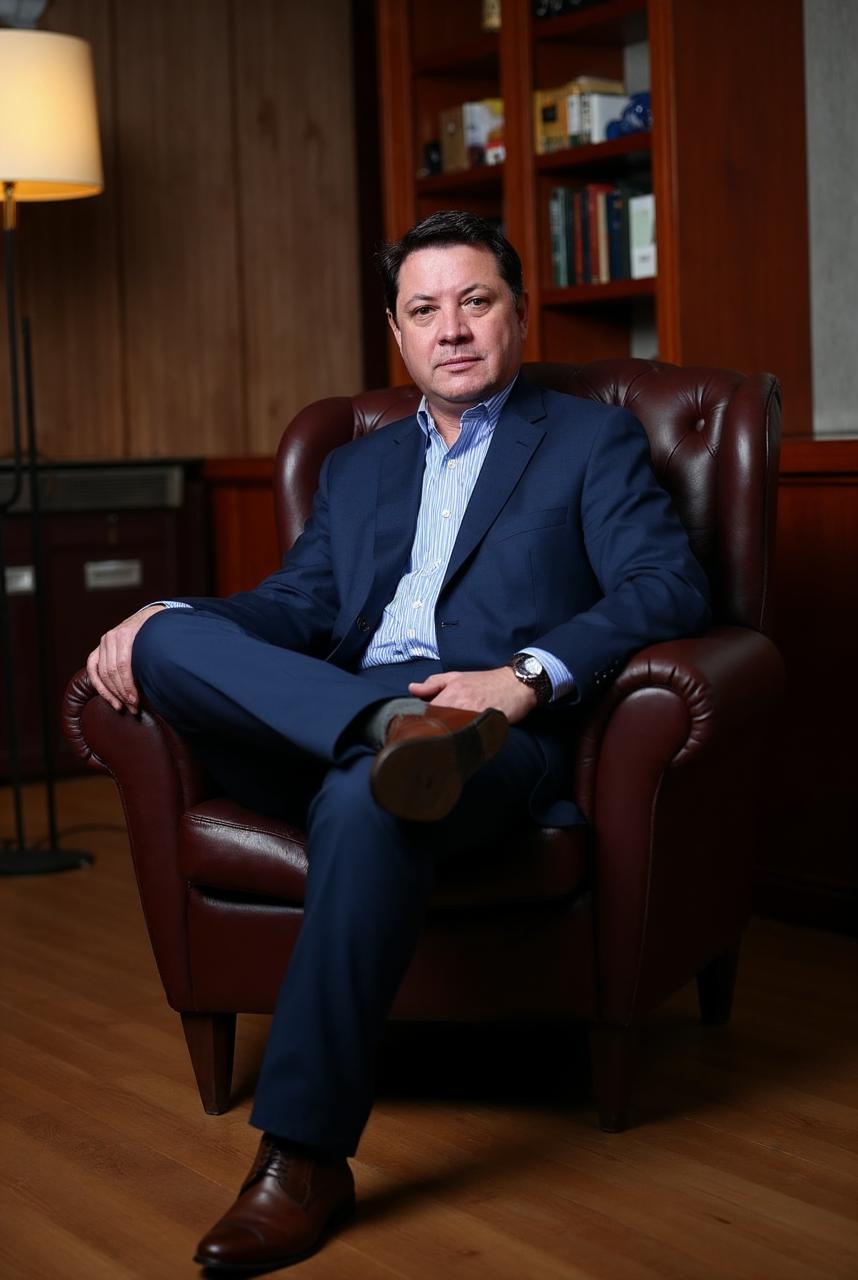Luciano Takeda em seu escritório